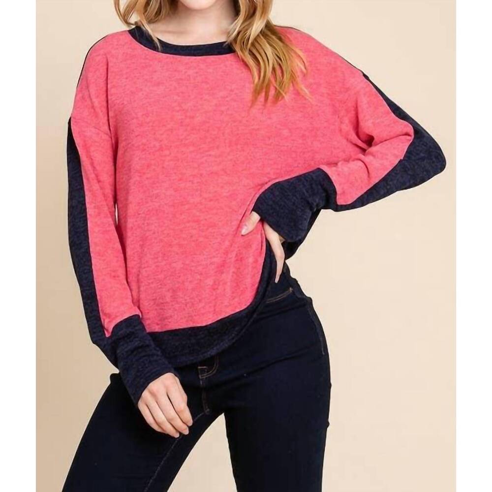 NEW EMERALD COLLECTION solid color block top - plus in pink